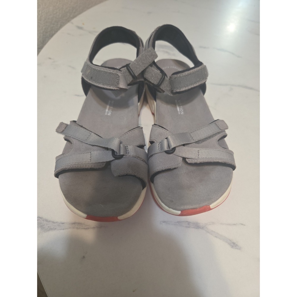 Clarks Collection Solan Drift Gray Sport Sandals Women Size 8 Motion‎ Tread...